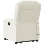 Sillón reclinable de masaje elevable terciopelo crema en Sillones | Comprar online en Foru.es
