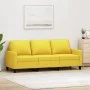 3-seater light yellow fabric sofa 180 cm by , Sofas - Ref: Foro24-359176, Price: 250,25 €, Discount: %