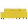 3-seater light yellow fabric sofa 180 cm by , Sofas - Ref: Foro24-359176, Price: 250,25 €, Discount: %