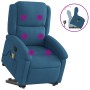 Sillón reclinable de masaje elevable terciopelo azul en Sillones | Comprar online en Foru.es