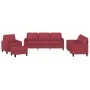 Sofa set with cushions 4 pieces red synthetic leather by , Sofas - Ref: Foro24-3201406, Price: 633,82 €, Discount: %