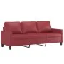 Sofa set with cushions 4 pieces red synthetic leather by , Sofas - Ref: Foro24-3201406, Price: 633,82 €, Discount: %