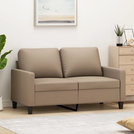 Sofá de 2 plazas de cuero sintético color capuchino 120 cm de , Sofás - Ref: Foro24-359136, Precio: 185,01 €, Descuento: %