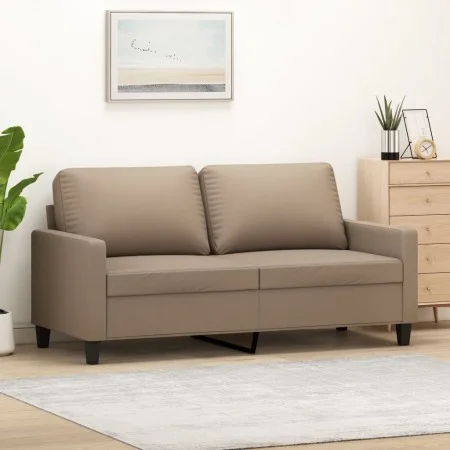 Sofá de 2 plazas de cuero sintético color capuchino 140 cm de , Sofás - Ref: Foro24-359141, Precio: 218,26 €, Descuento: %