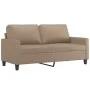 Sofá de 2 plazas de cuero sintético color capuchino 140 cm de , Sofás - Ref: Foro24-359141, Precio: 218,26 €, Descuento: %