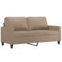 Sofá de 2 plazas de cuero sintético color capuchino 140 cm de , Sofás - Ref: Foro24-359141, Precio: 221,81 €, Descuento: %