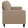 Sofá de 2 plazas de cuero sintético color capuchino 140 cm de , Sofás - Ref: Foro24-359141, Precio: 218,26 €, Descuento: %