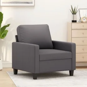 Sillón cuero sintético gris 60 cm de , Sofás - Ref: Foro24-359129, Precio: 129,05 €, Descuento: %