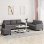 Juego de sofás con cojines 3 piezas cuero sintético gris de , Sofás - Ref: Foro24-3201425, Precio: 506,23 €, Descuento: %