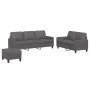 Juego de sofás con cojines 3 piezas cuero sintético gris de , Sofás - Ref: Foro24-3201425, Precio: 506,23 €, Descuento: %