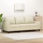 3-Sitzer-Sofa aus cremefarbenem Kunstleder, 180 cm von , Sofas - Ref: Foro24-359143, Preis: 272,24 €, Rabatt: %