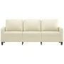 3-Sitzer-Sofa aus cremefarbenem Kunstleder, 180 cm von , Sofas - Ref: Foro24-359143, Preis: 272,24 €, Rabatt: %