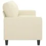 3-Sitzer-Sofa aus cremefarbenem Kunstleder, 180 cm von , Sofas - Ref: Foro24-359143, Preis: 272,24 €, Rabatt: %