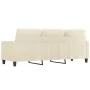 3-Sitzer-Sofa aus cremefarbenem Kunstleder, 180 cm von , Sofas - Ref: Foro24-359143, Preis: 272,24 €, Rabatt: %