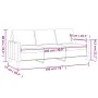 3-Sitzer-Sofa aus cremefarbenem Kunstleder, 180 cm von , Sofas - Ref: Foro24-359143, Preis: 272,24 €, Rabatt: %