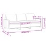 Sofá de 3 plazas de cuero sintético color crema 180 cm de , Sofás - Ref: Foro24-359143, Precio: 276,59 €, Descuento: %