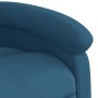 Sillón reclinable de masaje elevable terciopelo azul en Sillones | Comprar online en Foru.es