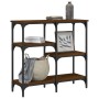 Mesa consola madera de ingeniería marrón roble 80x29x75 cm de , Mesas auxiliares - Ref: Foro24-834079, Precio: 52,20 €, Descu...