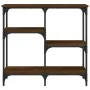 Mesa consola madera de ingeniería marrón roble 80x29x75 cm de , Mesas auxiliares - Ref: Foro24-834079, Precio: 51,55 €, Descu...