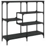 Black plywood console table 103x32x95 cm by , Side tables - Ref: Foro24-833950, Price: 69,14 €, Discount: %
