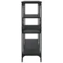 Black plywood console table 103x32x95 cm by , Side tables - Ref: Foro24-833950, Price: 69,14 €, Discount: %