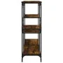 Smoked oak engineered wood console table 103x32x95 cm by , Side tables - Ref: Foro24-833952, Price: 67,35 €, Discount: %