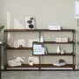 Mesa consola madera de ingeniería marrón roble 160x32x95 cm de , Mesas auxiliares - Ref: Foro24-833959, Precio: 87,52 €, Desc...