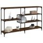Mesa consola madera de ingeniería marrón roble 160x32x95 cm de , Mesas auxiliares - Ref: Foro24-833959, Precio: 87,52 €, Desc...