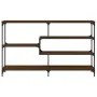Mesa consola madera de ingeniería marrón roble 160x32x95 cm de , Mesas auxiliares - Ref: Foro24-833959, Precio: 87,52 €, Desc...