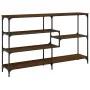 Mesa consola madera de ingeniería marrón roble 160x32x95 cm de , Mesas auxiliares - Ref: Foro24-833959, Precio: 87,52 €, Desc...