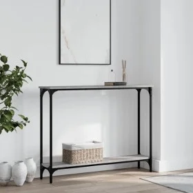 Mesa consola madera de ingeniería gris Sonoma 100x22,5x75 cm de , Mesas auxiliares - Ref: Foro24-834018, Precio: 39,87 €, Des...