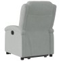 Sillón eléctrico reclinable elevable de terciopelo gris claro en Sillones | Comprar online en Foru.es