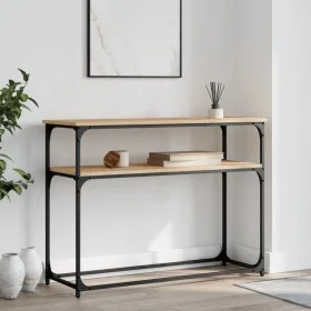 Konsolentisch aus Sonoma-Eichenholzwerkstoff, 100 x 35,5 x 75 cm von , Seitentische - Ref: Foro24-834066, Preis: 50,11 €, Rab...