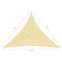 Toldo de vela triangular HDPE 5x5x5 m m beige de vidaXL, Sombrillas - Ref: Foro24-42286, Precio: 28,10 €, Descuento: %