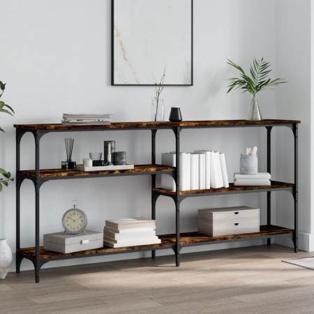 Mesa consola madera de ingeniería roble ahumado 160x29x75 cm de , Mesas auxiliares - Ref: Foro24-834087, Precio: 71,45 €, Des...
