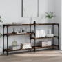 Mesa consola madera de ingeniería roble ahumado 160x29x75 cm de , Mesas auxiliares - Ref: Foro24-834087, Precio: 71,45 €, Des...