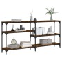 Mesa consola madera de ingeniería roble ahumado 160x29x75 cm de , Mesas auxiliares - Ref: Foro24-834087, Precio: 71,45 €, Des...
