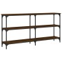 Mesa consola madera de ingeniería marrón roble 150x29x75 cm de , Mesas auxiliares - Ref: Foro24-834109, Precio: 67,95 €, Desc...
