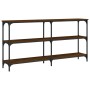 Mesa consola madera de ingeniería marrón roble 150x29x75 cm de , Mesas auxiliares - Ref: Foro24-834109, Precio: 67,95 €, Desc...