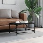 Mesa de centro madera contrachapada negro 75x50x35 cm de , Mesas de centro - Ref: Foro24-835324, Precio: 39,01 €, Descuento: %