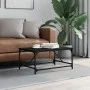 Mesa de centro madera contrachapada negro 75x50x35 cm de , Mesas de centro - Ref: Foro24-835324, Precio: 38,57 €, Descuento: %