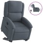 Sillón eléctrico reclinable elevable de terciopelo gris oscuro en Sillones | Comprar online en Foru.es