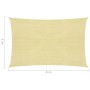 Toldo de vela rectangular HDPE 2x4m beige de vidaXL, Sombrillas - Ref: Foro24-42283, Precio: 27,10 €, Descuento: %
