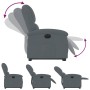 Sillón eléctrico reclinable elevable de terciopelo gris oscuro en Sillones | Comprar online en Foru.es
