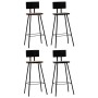 Mesa alta y taburetes de bar 5 piezas negro de , muebles para cocinas y comedores - Ref: Foro24-3057829, Precio: 397,88 €, De...