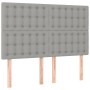 Cabeceros 4 unidades tela gris claro 72x5x78/88 cm de , Cabeceros y pies de cama - Ref: Foro24-3116764, Precio: 108,98 €, Des...