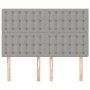 Cabeceros 4 unidades tela gris claro 72x5x78/88 cm de , Cabeceros y pies de cama - Ref: Foro24-3116764, Precio: 108,98 €, Des...