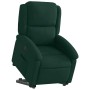 Sillón eléctrico reclinable elevable de terciopelo verde oscuro en Sillones | Comprar online en Foru.es