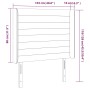 Cabecero con LED de tela marrón oscuro 103x16x118/128 cm de , Cabeceros y pies de cama - Ref: Foro24-3124181, Precio: 81,66 €...