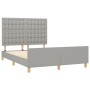 Estructura de cama con cabecero de tela gris claro 140x190 cm de , Camas y somieres - Ref: Foro24-3125373, Precio: 219,28 €, ...